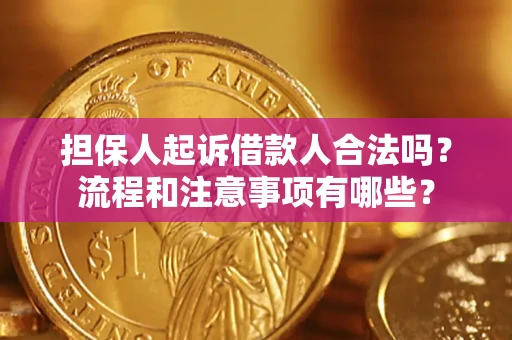 济南担保人起诉借款人合法吗？流程和注意事项有哪些？