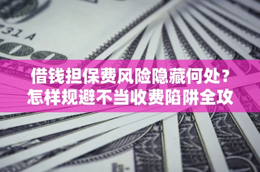 济南借钱担保费风险隐藏何处？怎样规避不当收费陷阱全攻略！