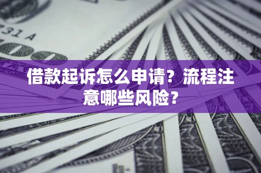济南借款起诉怎么申请？流程注意哪些风险？